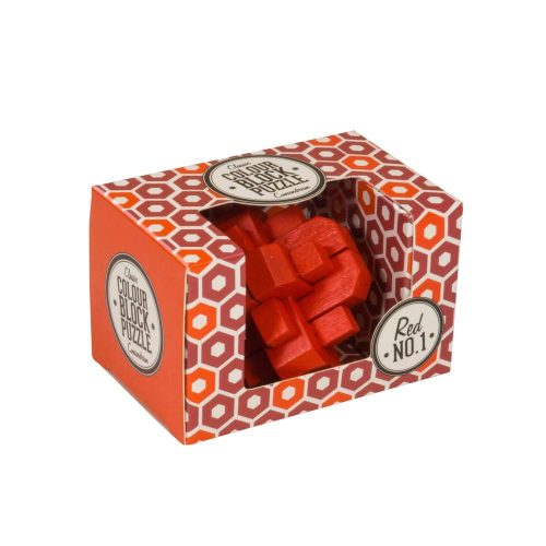 PP színes blokk puzzle, piros