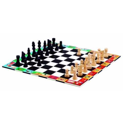 Három az egyben táblajáték - Chess + Checkers - Djeco