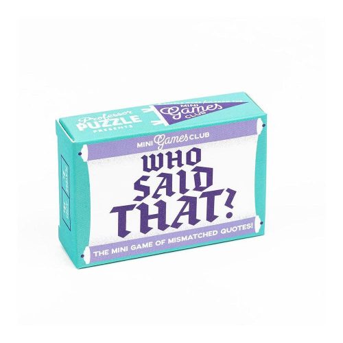 PP Matchbox kártyajáték- Who said that ?, angol