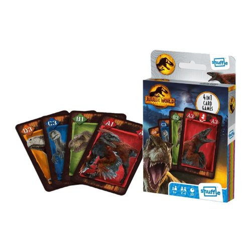 JURASSIC WORLD - 4 az 1-ben játékkártya
