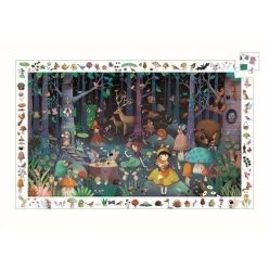   Varázslatos erdő - mefigyelő puzzle 100 db - os - Enchanted Forest - Djeco