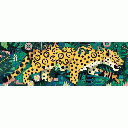 Lopakodó leopárd - Művész puzzle - Leopard 1000 pcs - FSC MIX - Djeco - DJ07645