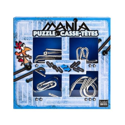 Puzzle Mania - Blue - fém ördöglakat