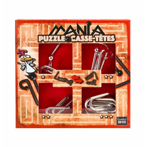 Puzzle Mania - Red - fém ördöglakat