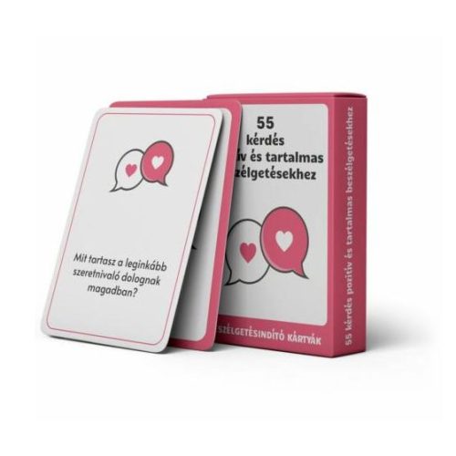 55 kérdés pozitív és tartalmas beszélgetésekhez (beszélgetésindító kártyák)