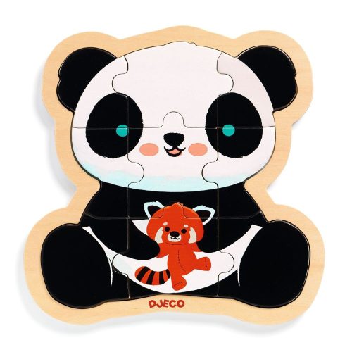 Panda fa puzzle - Fa formapuzzle 9 db - Puzzlo Panda - DJ01821