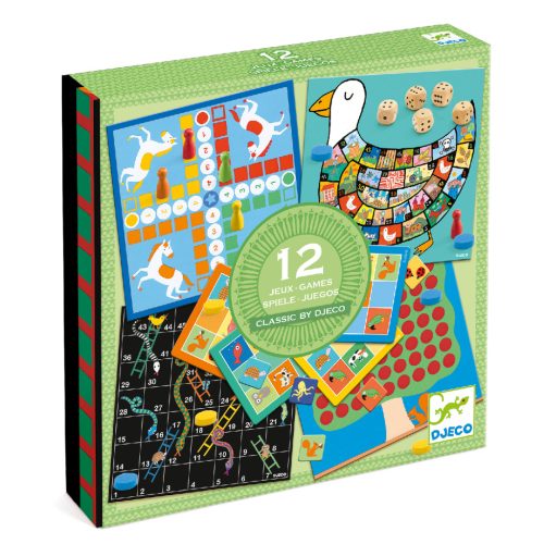12 Klasszikus társasjáték 4 éves kortól - Classic box 4+ - Djeco