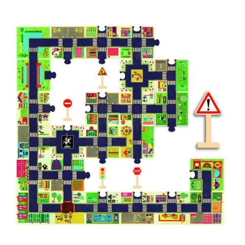 A város 24 db-os óriás puzzle - The city - Djeco