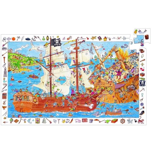 Djeco 100 db-os Megfigyeltető puzzle - Kalózok 07506