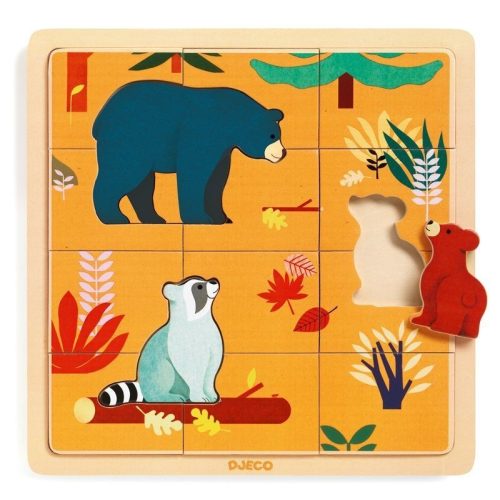 Macik - Fa puzzle 12 db-os - Puzzle Canada - Djeco