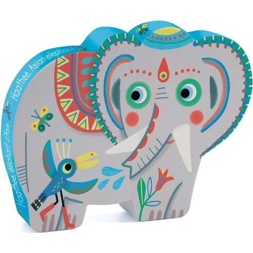 Indiai elefántok - Puzzle 24 db-os - Haathee, Asian elephant - 24pcs - Djeco