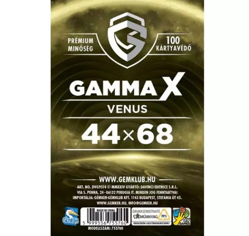 GK Gamma X - Venus kártyavédő (44x68 mm)