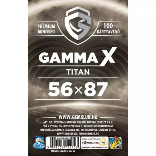 GK Gamma X - Titan kártyavédő (56x 87 mm)