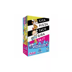 Vízálló cica, pizza, taco, gida, sajt társasjáték