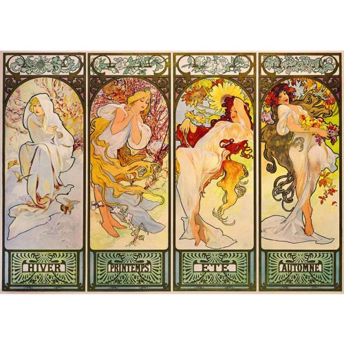 Art by Bluebird 1000 db-os puzzle - Mucha: Four Seasons, 1900 - 60056