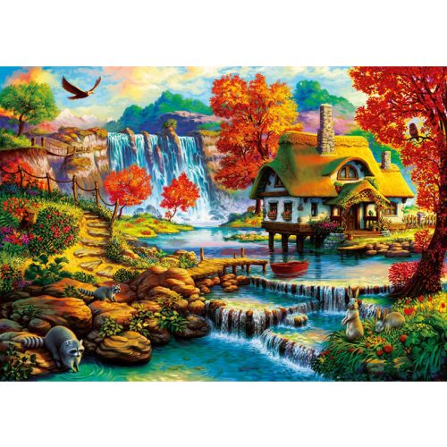 Bluebird 1000 db-os Puzzle - Country House by the Water Fall - 70339