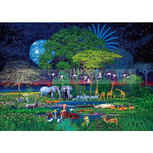 Puzzle 2000 db-os - Állatok a dzsungelben  - Clementoni