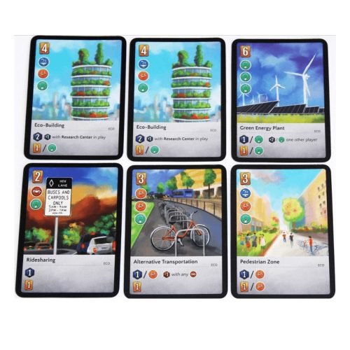 The City társasjáték, angol nyelvű Eco-City Pack 6 kártyás kiegészítő