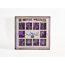   10 Metal Puzzle Set - lila Level 1-3 - Cast - fém ördöglakat