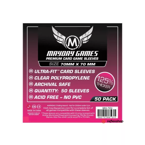 Mayday Games Prémium kis négyzet kártyavédő 70 x 70 mm (50 db-os csomag)