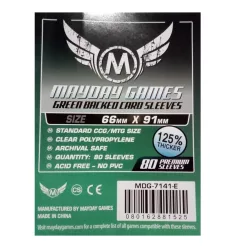   Mayday Games Kártyavédő kártyajátékokhoz (80 db-os csomag) 66 x 91 mm (zöld hátlap)