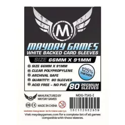   Mayday Games Kártyavédő kártyajátékokhoz (80 db-os csomag) 66x91 mm (fehér hátlap)