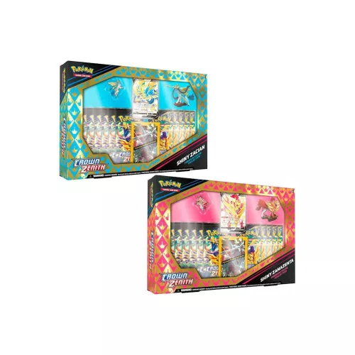 Pokemon TCG: Sword & Shield 12.5 Crown Zenith Prem Fig Collection - Shiny Zacian/Shiny Zamazenta