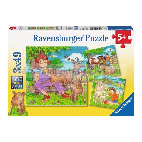 Ravensburger 3 x 49 db-os puzzle - A kedvenc állatkáim 09351