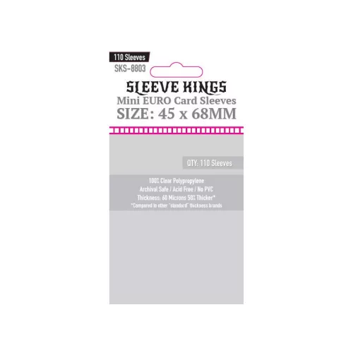 Sleeve Kings mini Euro kártyavédő (110 db-os csomag) 45 x 68 mm