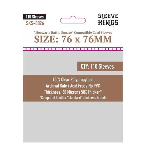 Sleeve Kings egyedi Roxforti csata négyzet kártyákhoz való kártyavédő (110 darabos csomag) 76x76 mm