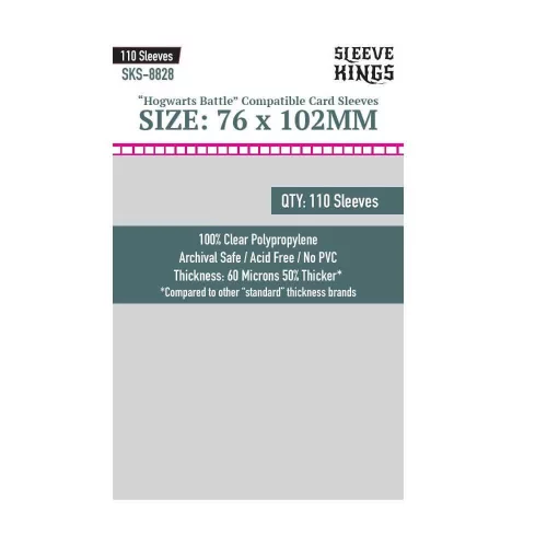 Sleeve Kings egyedi Roxforti csata nagy kártyákhoz való kártyavédő (110 darabos csomag) 76x102 mm
