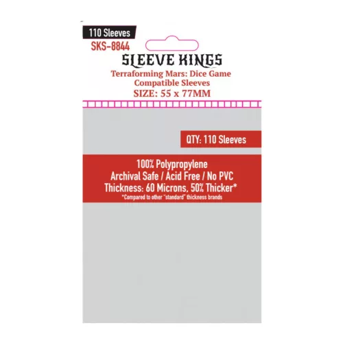 Sleeve Kings "Terraforming Mars - Dice Game" kártyavédő (110 db-os csomag) 55 x 77 mm