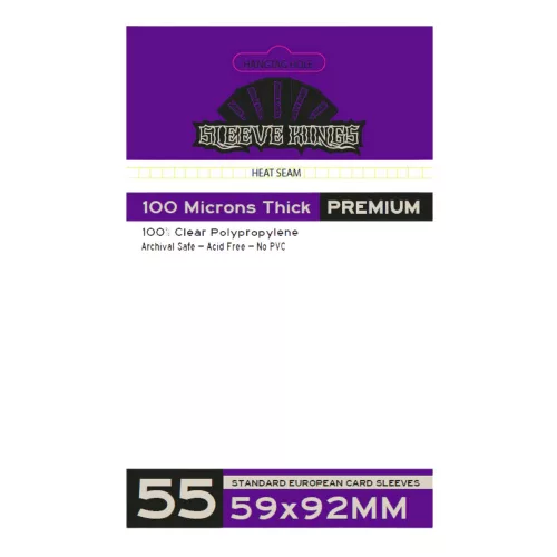 Sleeve Kings Euro kártyavédő (55 db-os csomag) 59 x 92 mm