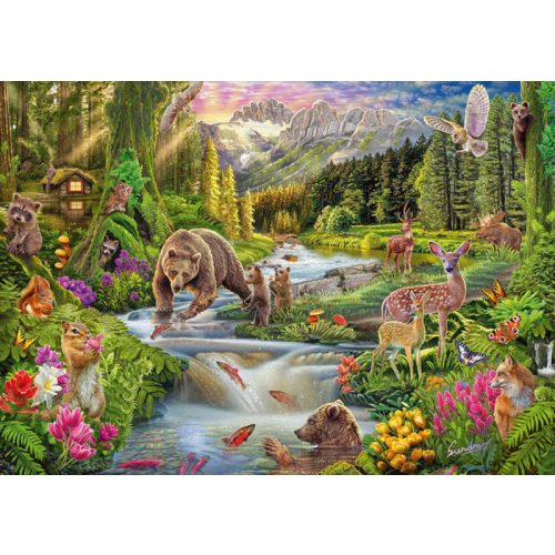 Puzzle 1000 db-os -  Erdei állatok - Steve Sundram - Schmidt 59964
