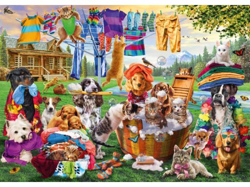 Puzzle 1000 db-os - Crazy garden of pets - Schmidt 58978