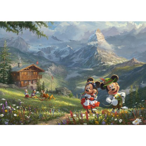 Puzzle 1000 db-os - Disney, Mickey & Minnie az Alpokban - Schmidt 59938