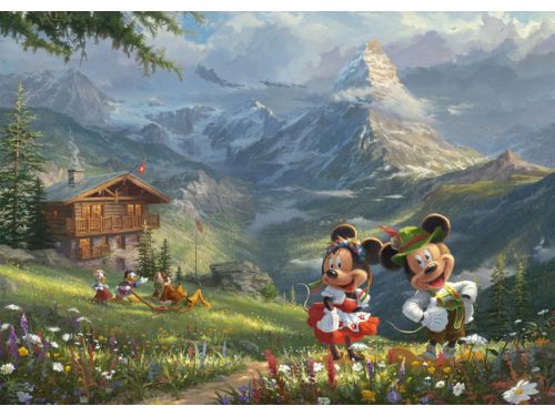 Puzzle 1000 db-os - Disney, Mickey & Minnie az Alpokban - Schmidt 59938