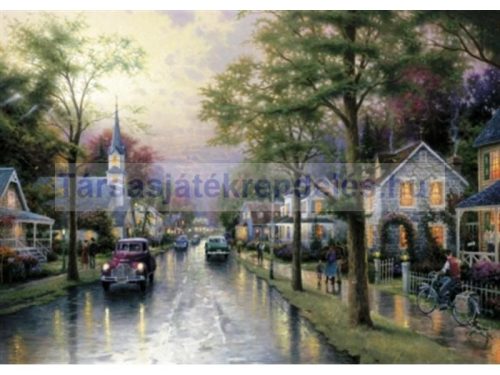 Puzzle 1000 db-os - Kisvárosi reggel - Hometown morning - Thomas Kinkade - Schmidt (58441)