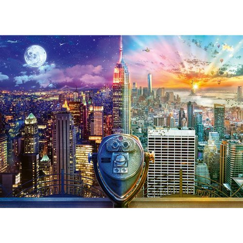 Puzzle 1000 db-os - New York, Night and Day - Lars Stewart - Schmidt 59905