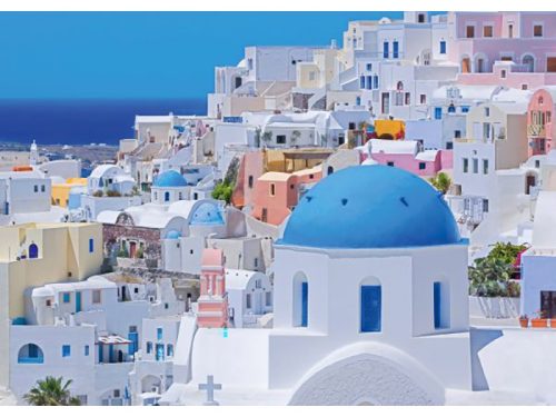 Puzzle 1000 db-os - Santorini, Görögország - Schmidt 58947