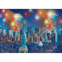   Puzzle 1000 db-os - Statue of Liberty with fireworks - Schmidt 59649