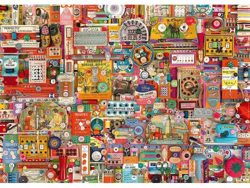 Puzzle 1000 db-os - Vintage haberdashery - Shelly Davies - Schmidt 59697