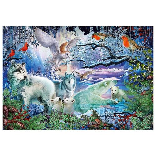 Puzzle 1000 db-os - Wolves in a winter forest - Schmidt 58349