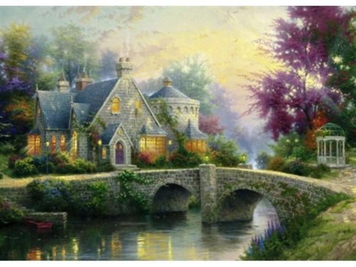 Puzzle 3000 db-os Lámpafényes major/Lamplight Manor - Thomas Kinkade - Schmidt (57463)