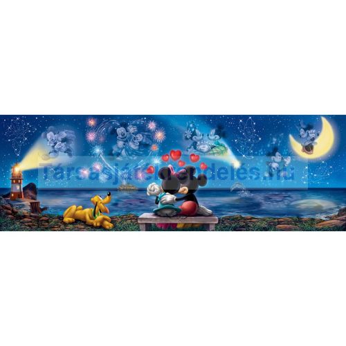 Puzzle 1000 db-os panoráma - Mickey és Minnie  - Clementoni (39287)