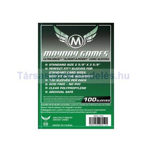 Mayday Games Ultra-Snug kártyavédő 66,7 x 92 mm - 100 db-os (MDG-7105)
